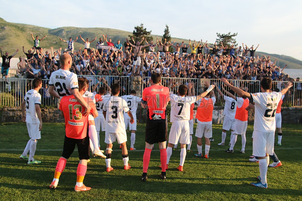 U maju, u Vrapčićima, naš Željezničar je deklasirao domaći Velež sa 3:0. Golove su postigli Bajić, Bogdanović i Beganović.  Foto: Damir Hajdarbašić, fkzeljeznicar.ba