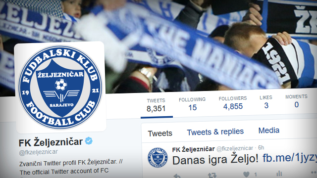 Twitter verifikovao zvanični profil FK Željezničar