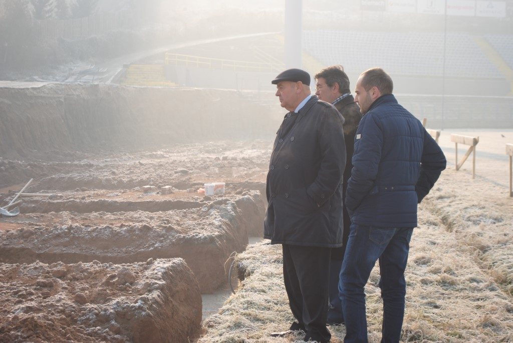 Potpredsjednik Skupštine Redžad Ćatić obišao radove na Stadionu Grbavica