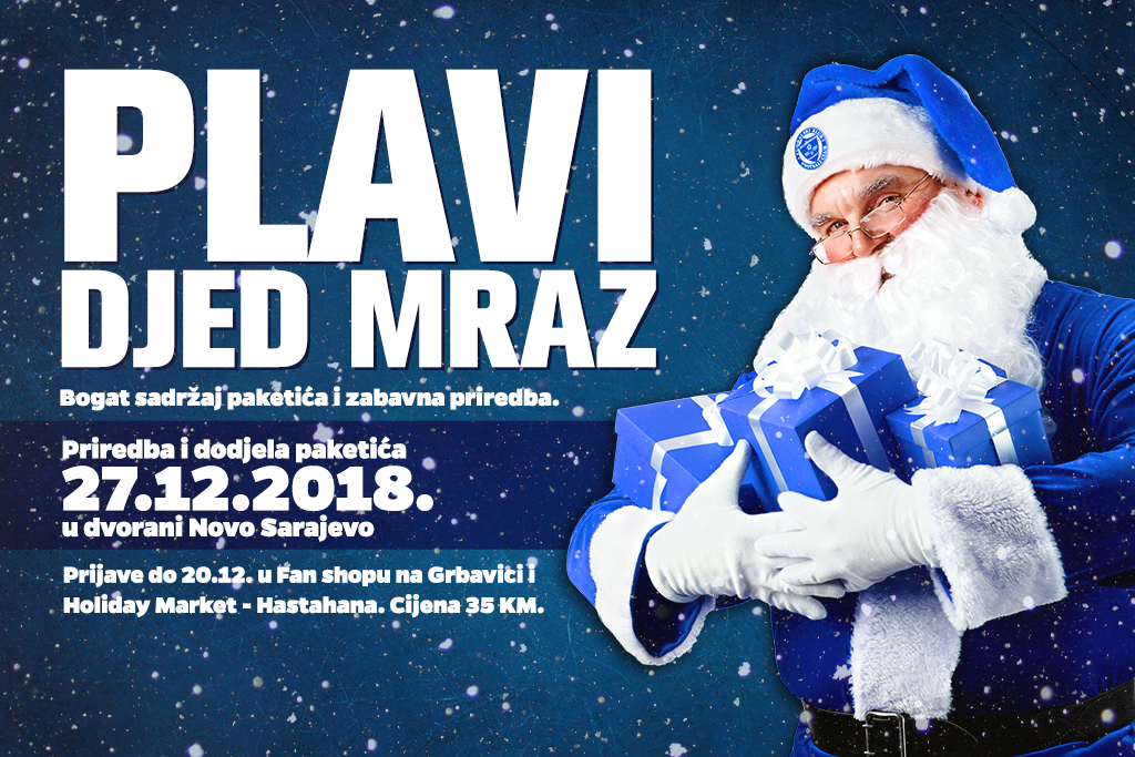 Paketići FK Željezničar: Bogat sadržaj, zabavna priredba i Plavi Djed Mraz
