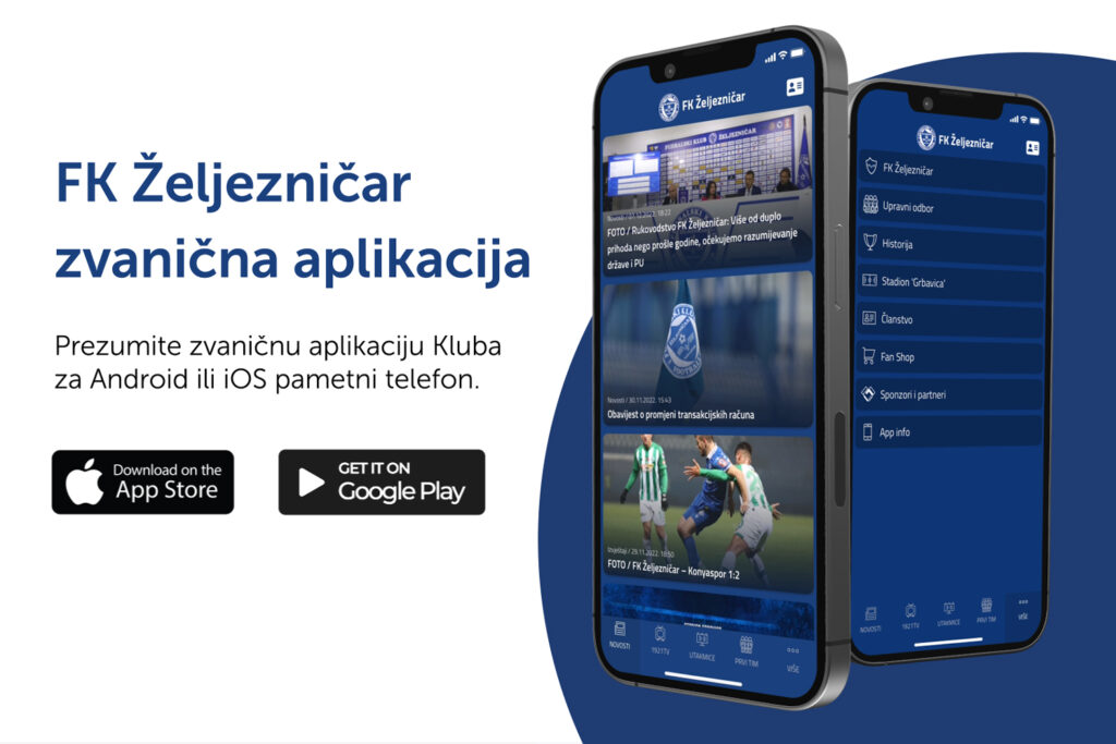 Nova verzija zvanične Android i iOS aplikacije FK Željezničar